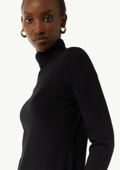 Feinstrickpullover mit Rollkragen und Schlitz am Ärmel-Comma Sale