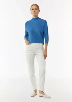 Feinstrickpullover mit Stehkragen und Rippdetail-Comma Clearance