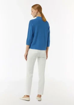 Feinstrickpullover mit Stehkragen und Rippdetail-Comma Clearance