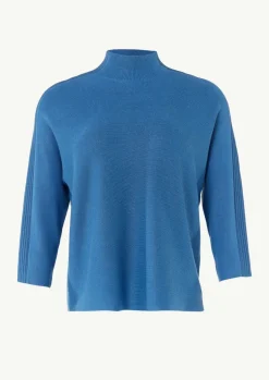 Feinstrickpullover mit Stehkragen und Rippdetail-Comma Clearance