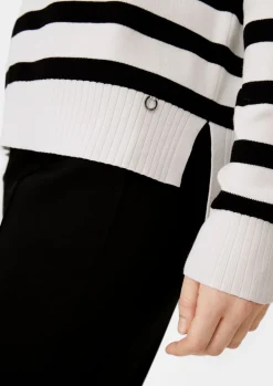 Feinstrickpullover mit Streifen-Comma Hot