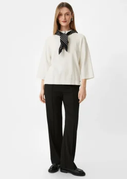 Feinstrickpullover mit Troyer-Kragen-Comma Online