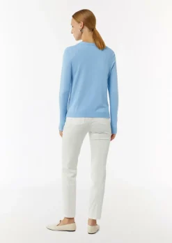 Feinstrickpullover mit V-Ausschnitt-Comma Fashion