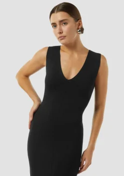 Figurbetontes Maxikleid aus Feinstrick-Comma Discount