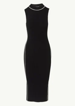 Figurbetontes Rippstrickkleid mit Kontrastdetails-Comma Outlet
