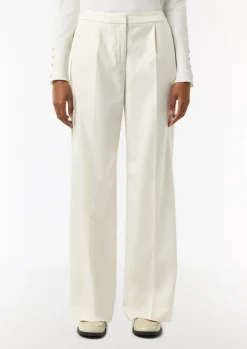 Flannelhose mit weitem Bein-Comma Fashion