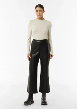 Flared-Leg-Hose in Leder-Optik-Comma Fashion