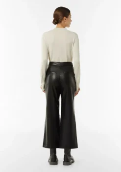 Flared-Leg-Hose in Leder-Optik-Comma Fashion