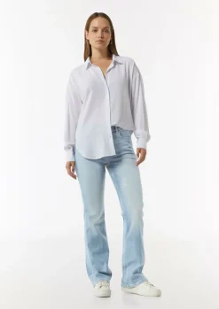 Flared Leg-Jeans mit Bügelfalten-Comma Online