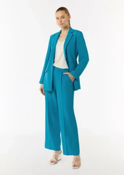 Fließender Longblazer mit Bindegürtel-Comma Fashion