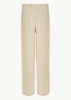 Fließende Satin-Hose mit weitem Bein und elastischem Bund-Comma Discount
