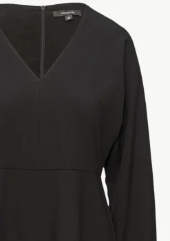 Fließendes Crepe-Kleid mit V-Ausschnitt-Comma Sale