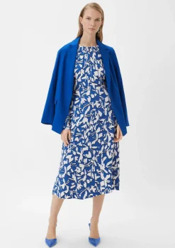 Fließendes Maxikleid mit All-over-Print-Comma Clearance