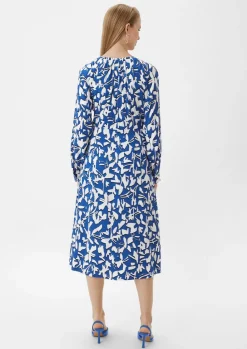 Fließendes Maxikleid mit All-over-Print-Comma Clearance