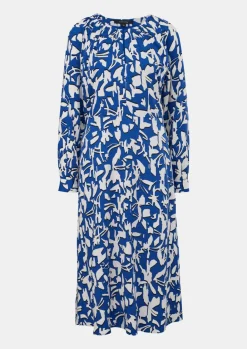 Fließendes Maxikleid mit All-over-Print-Comma Clearance