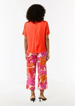 Fließendes Shirt aus Satin im Relaxed Fit-Comma Hot