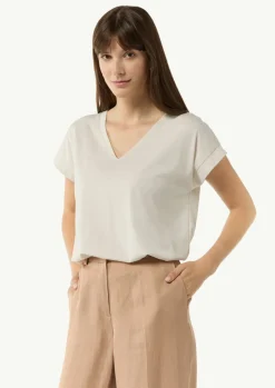 Fließendes T-Shirt aus Jersey im Loose Fit-Comma Outlet