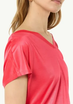 Fließendes Viskose-T-Shirt in Seidenoptik-Comma Sale