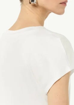 Fließendes Viskose-T-Shirt in Seidenoptik-Comma New