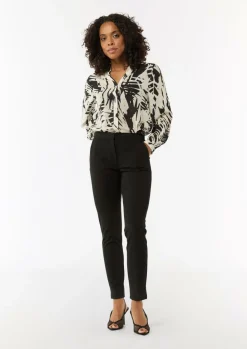 Gemusterte Bluse im Relaxed Fit-Comma Hot