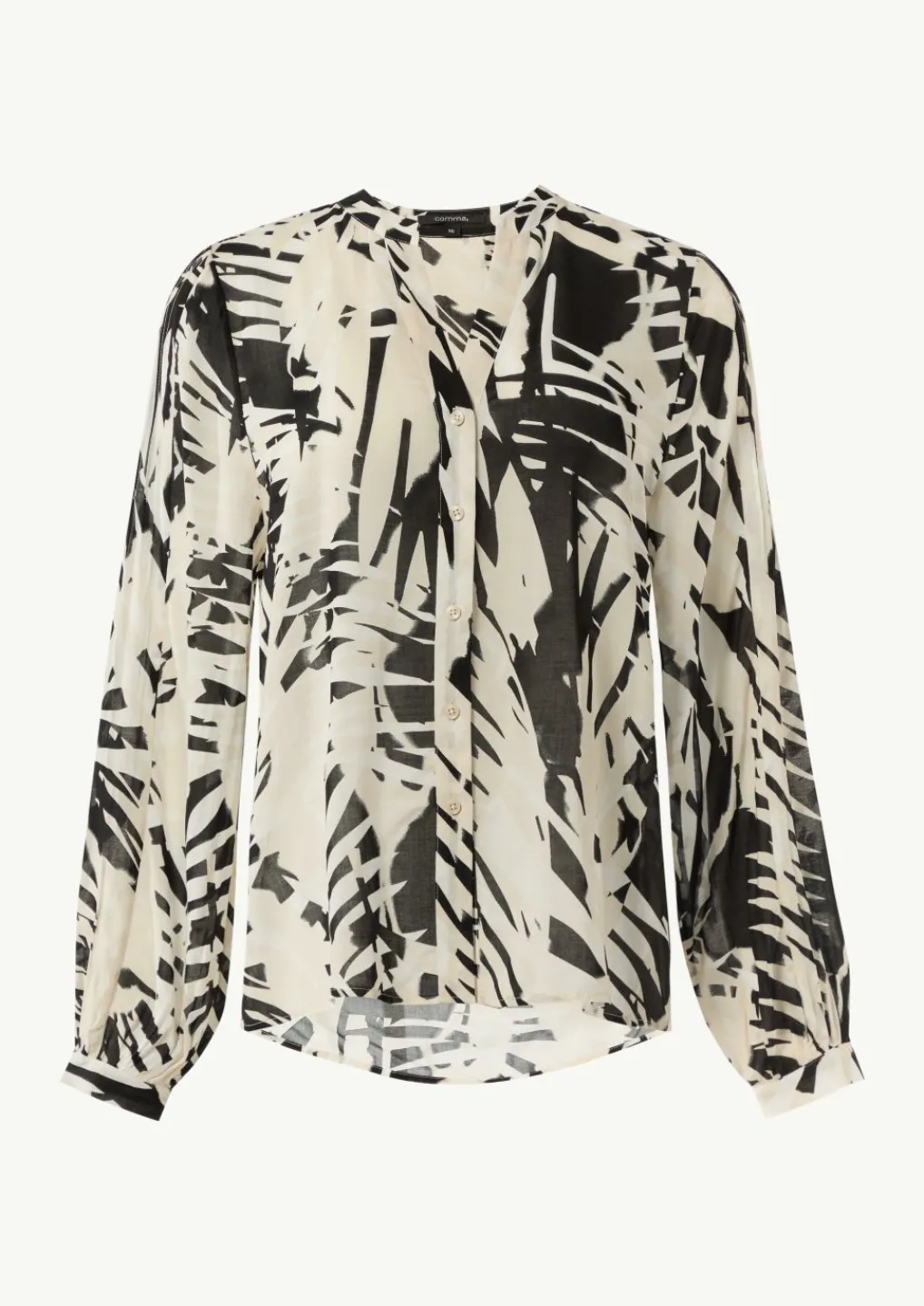 Gemusterte Bluse im Relaxed Fit-Comma Hot