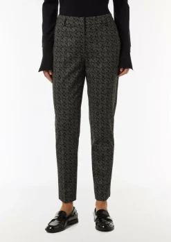 Gemusterte Cigarette-Pants aus Jersey-Comma Discount