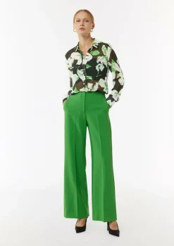 Gemusterte Longbluse aus Chiffon im Loose Fit-Comma Fashion