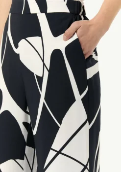 Gemusterte Palazzo-Hose aus Viskosemix-Comma Discount