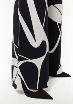 Gemusterte Palazzo-Hose aus Viskosemix-Comma Discount