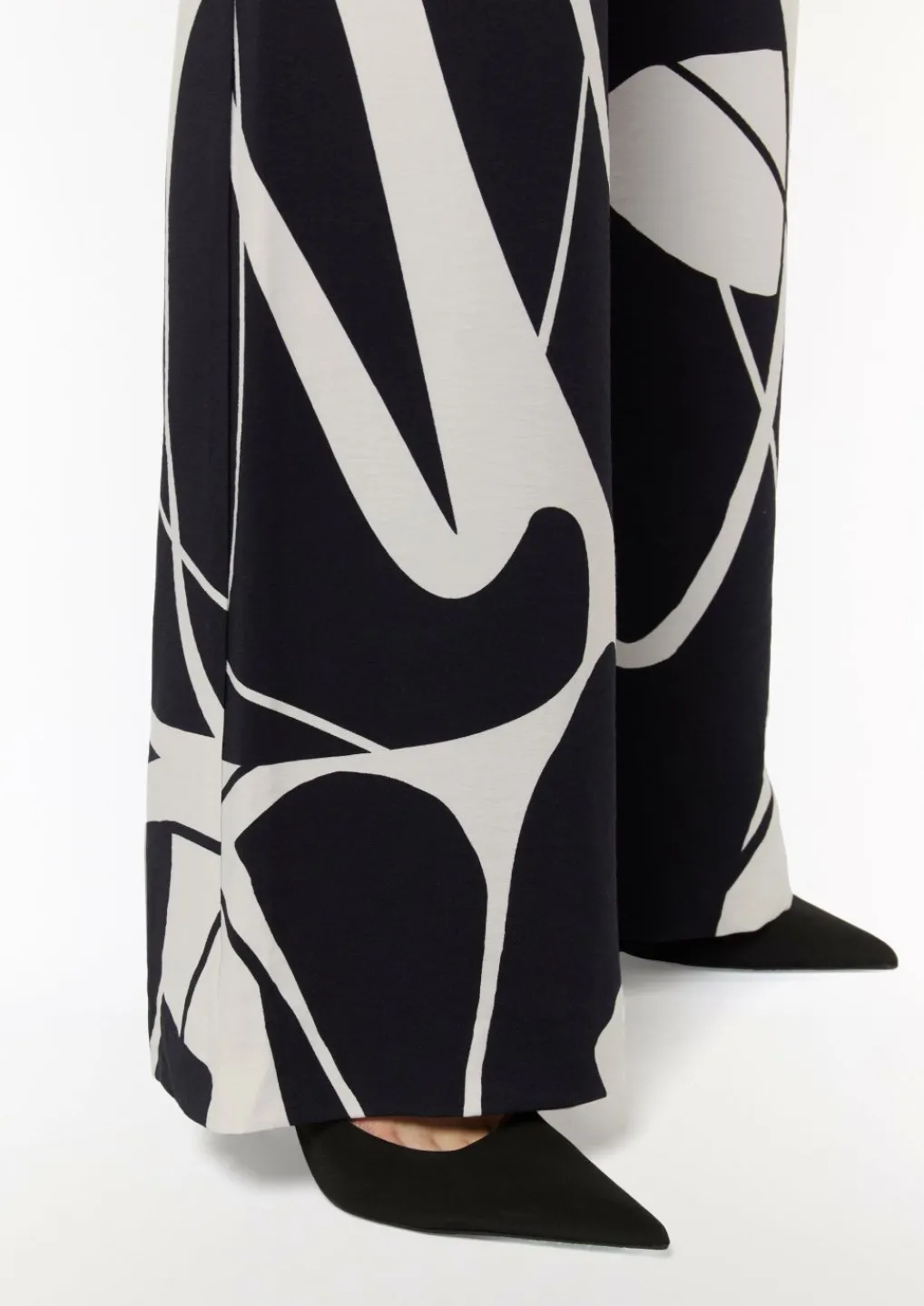 Gemusterte Palazzo-Hose aus Viskosemix-Comma Discount