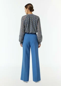 Gemusterte Schluppenbluse aus Chiffon-Comma Online