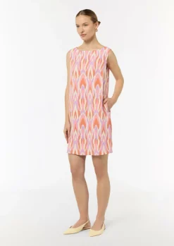 Gemustertes Crêpekleid ohne Ärmel-Comma Outlet