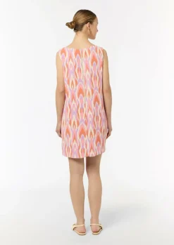Gemustertes Crêpekleid ohne Ärmel-Comma Outlet