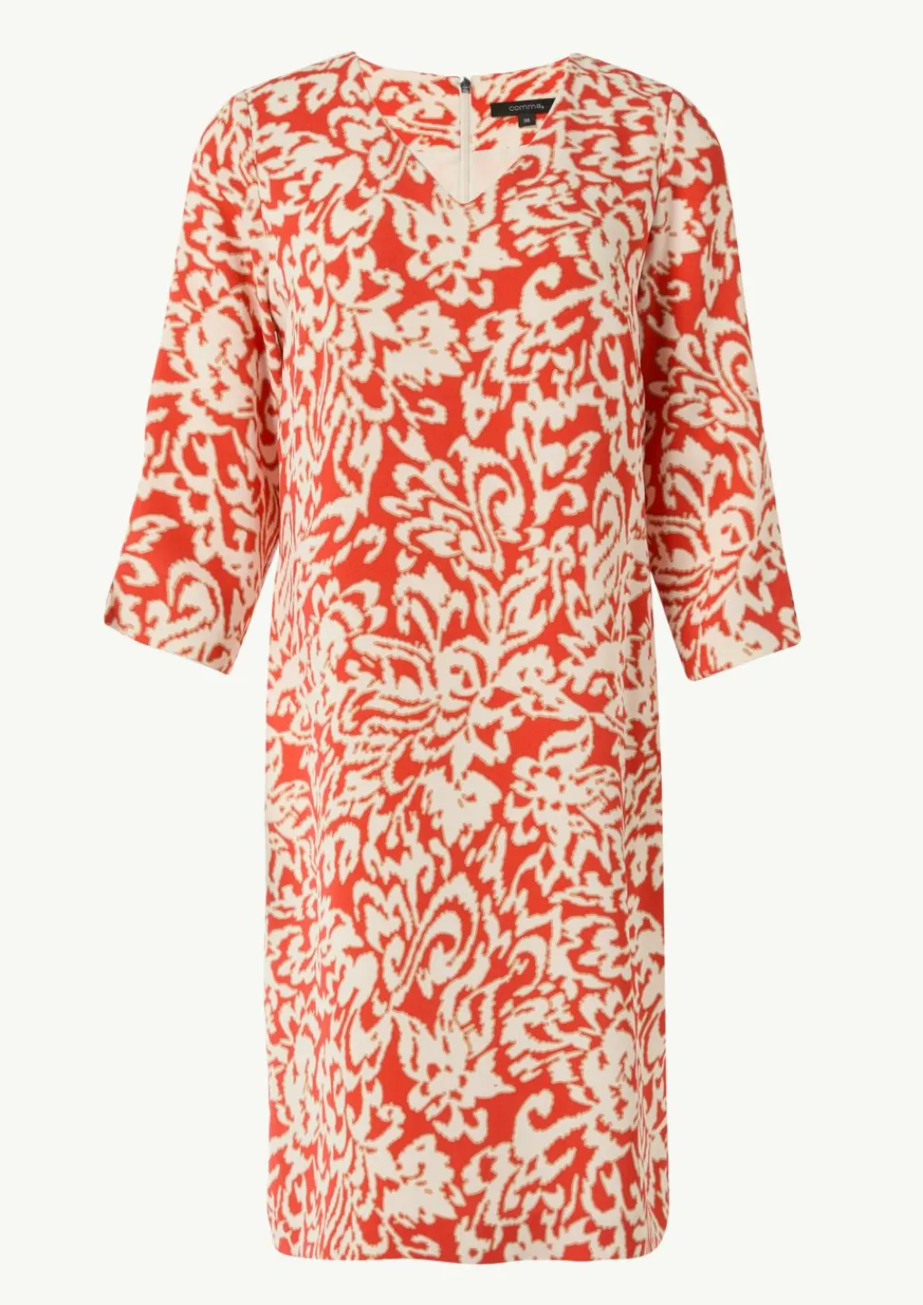 Gemustertes Kleid aus Crêpe-Comma Sale
