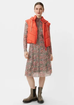 Gemustertes Kleid aus Mesh-Comma Clearance