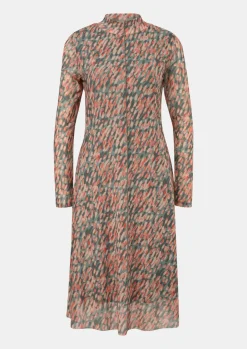 Gemustertes Kleid aus Mesh-Comma Clearance