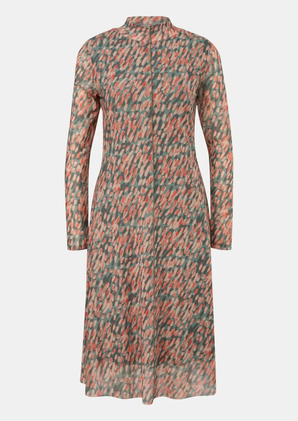 Gemustertes Kleid aus Mesh-Comma Clearance