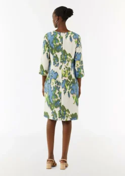 Gemustertes Kleid mit Eingrifftaschen-Comma Online