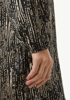 Gemustertes Kleid mit Tunika-Ausschnitt-Comma Online