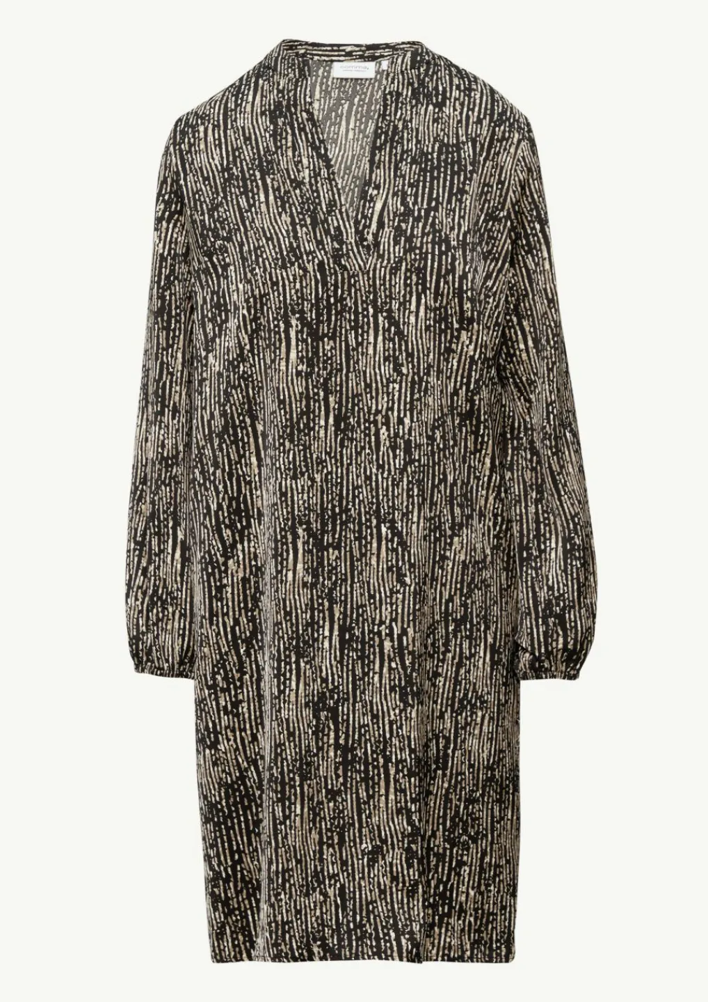 Gemustertes Kleid mit Tunika-Ausschnitt-Comma Online