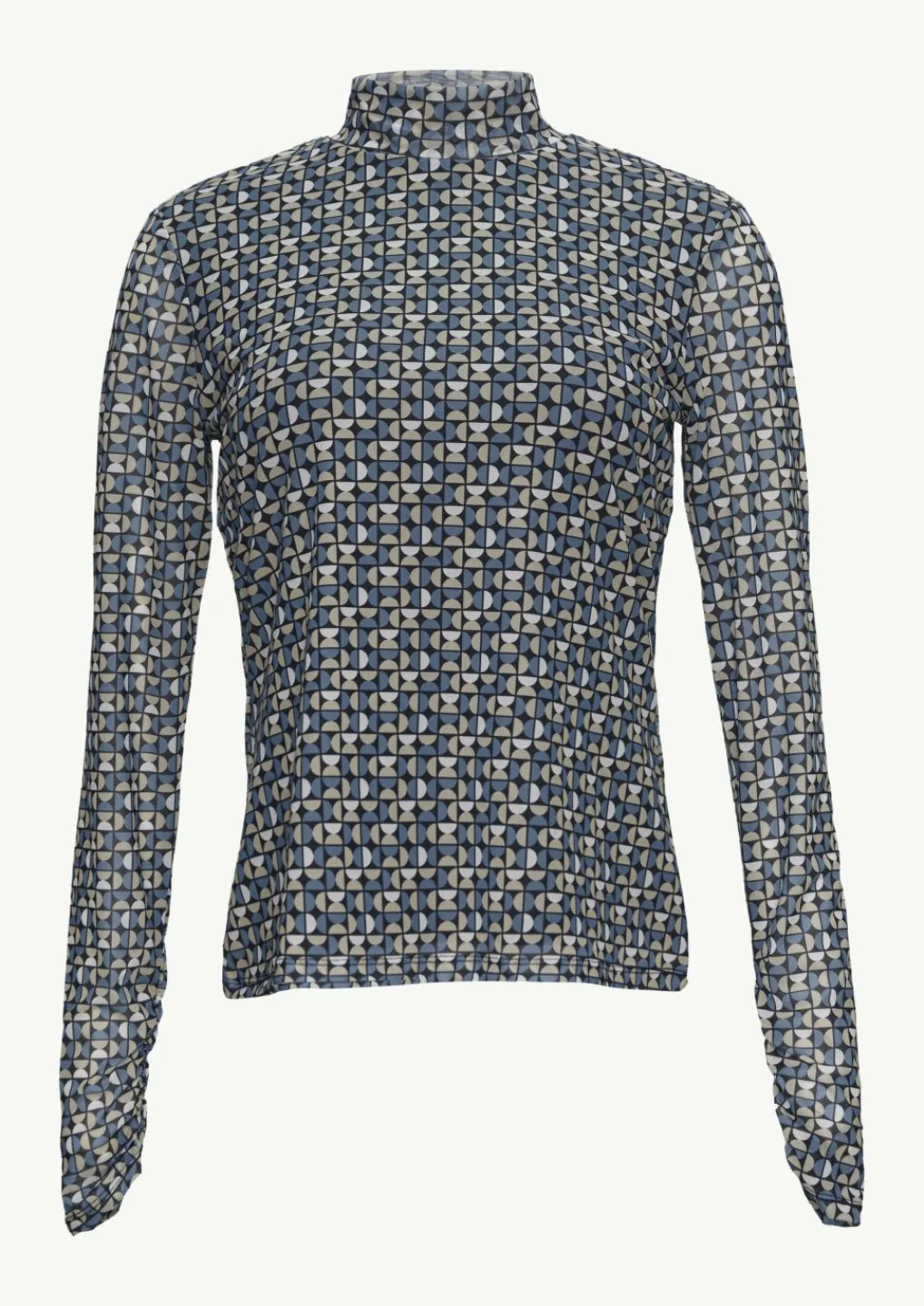 Gemustertes Langarmshirt aus Mesh-Comma Best