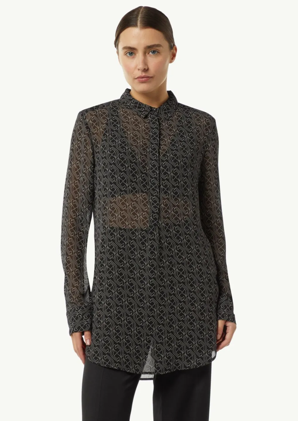 Gemustertes Longbluse aus Chiffon-Comma New