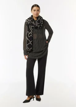 Gemustertes Longbluse aus Chiffon-Comma New
