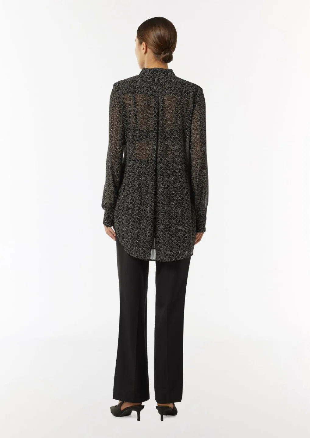 Gemustertes Longbluse aus Chiffon-Comma New