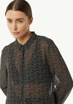 Gemustertes Longbluse aus Chiffon-Comma New