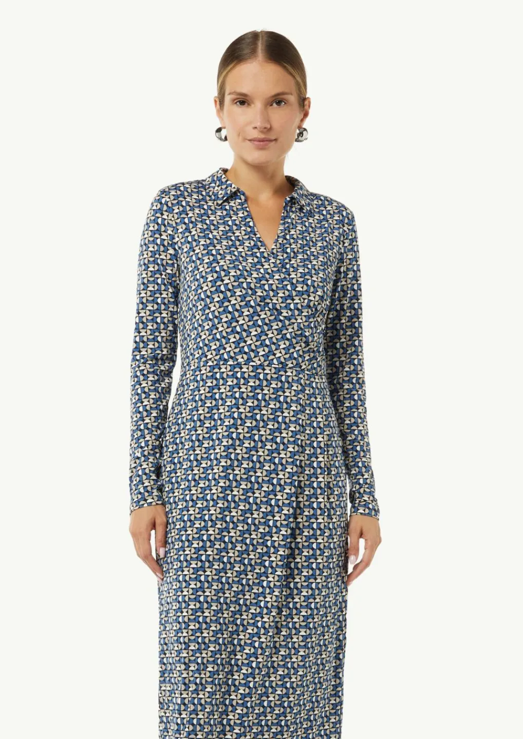 Gemustertes Midikleid in Wickeloptik-Comma Clearance