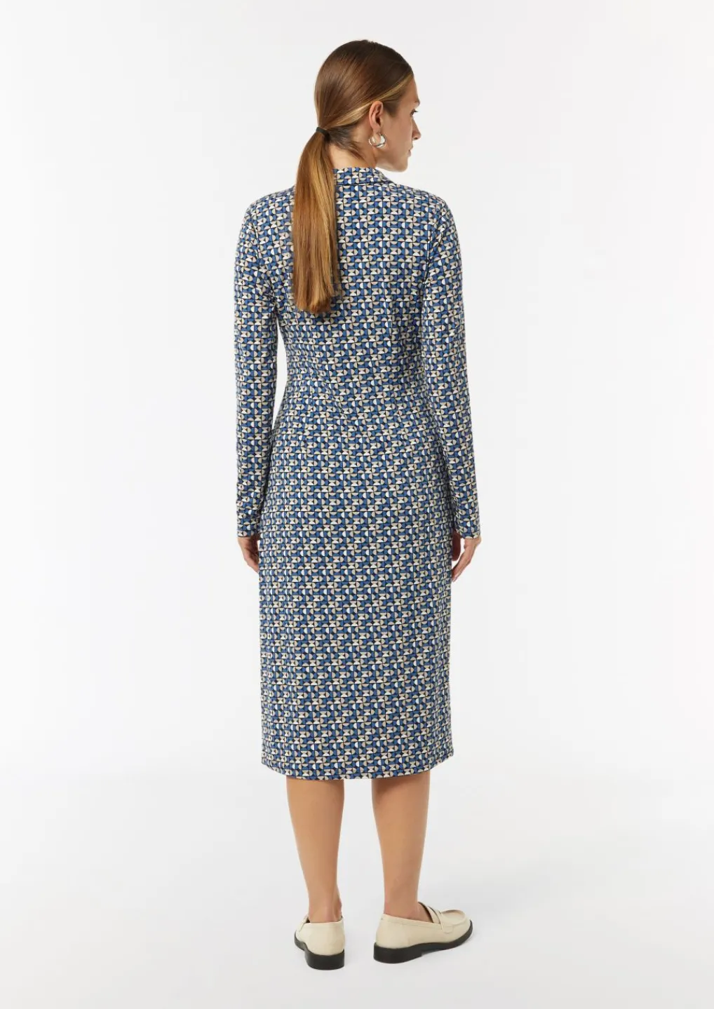 Gemustertes Midikleid in Wickeloptik-Comma Clearance