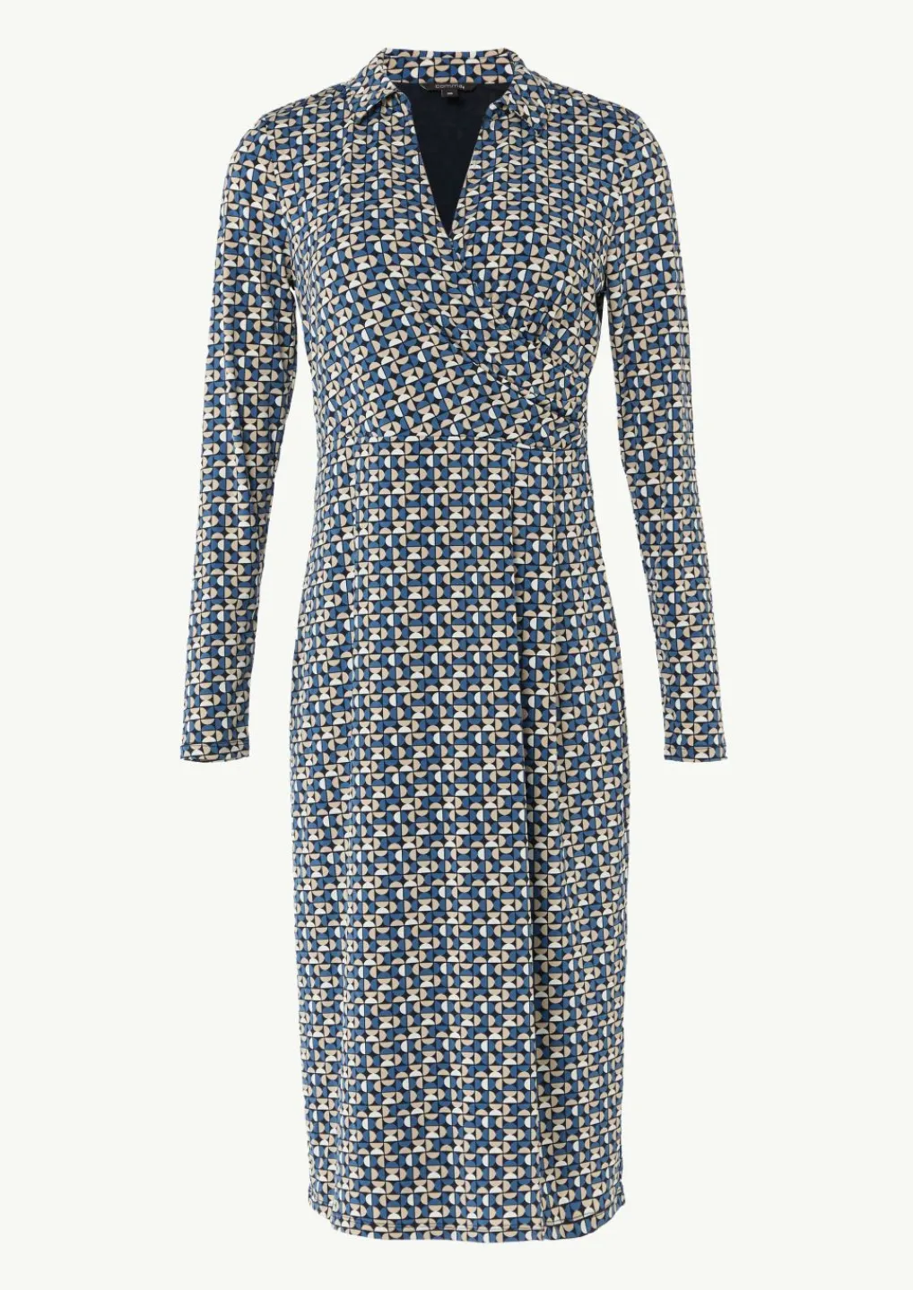 Gemustertes Midikleid in Wickeloptik-Comma Clearance