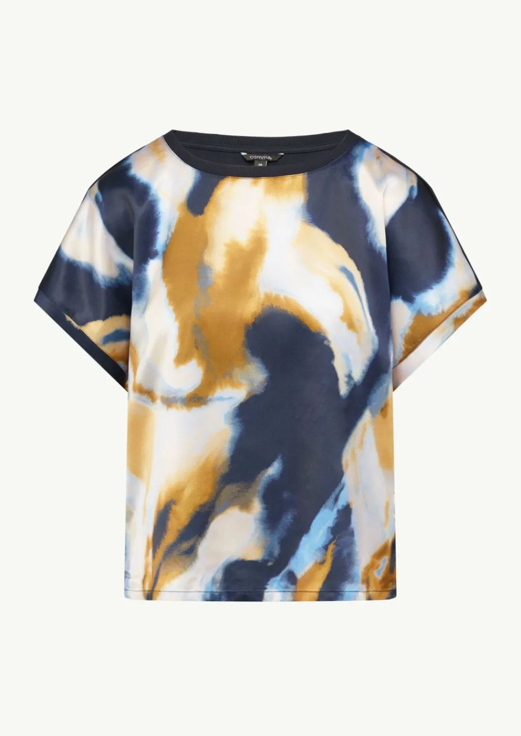 Gemustertes T-Shirt im Fabricmix-Comma Sale