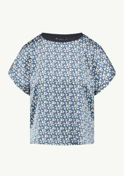 Gemustertes T-Shirt im Fabricmix-Comma Clearance